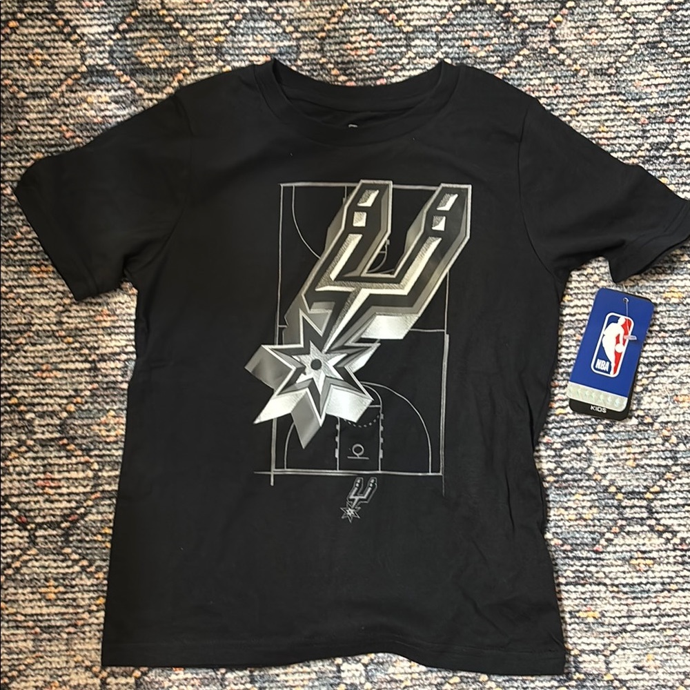 Nike Kids Black and Silver Spurs T-Shirt